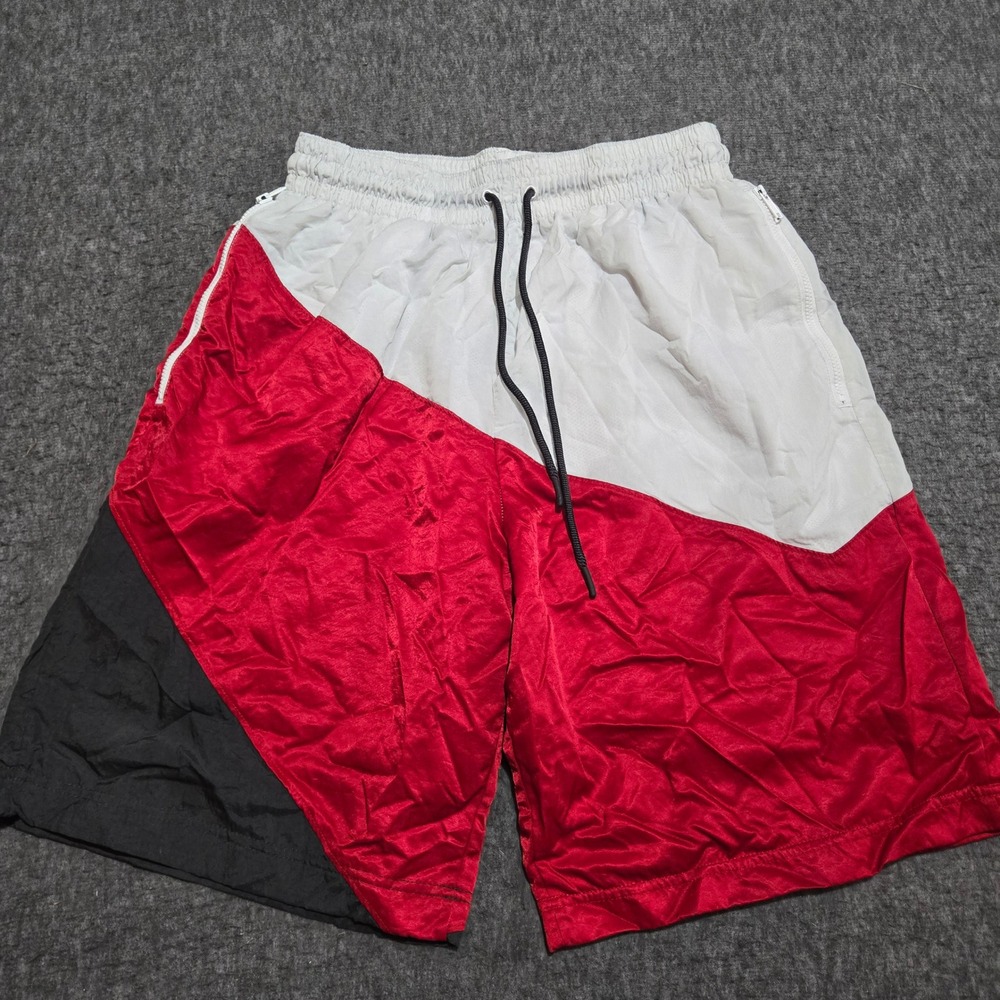 Jordan Jumpman Windbreaker Shorts Mens Medium Diamond White Red Black CD4899-101